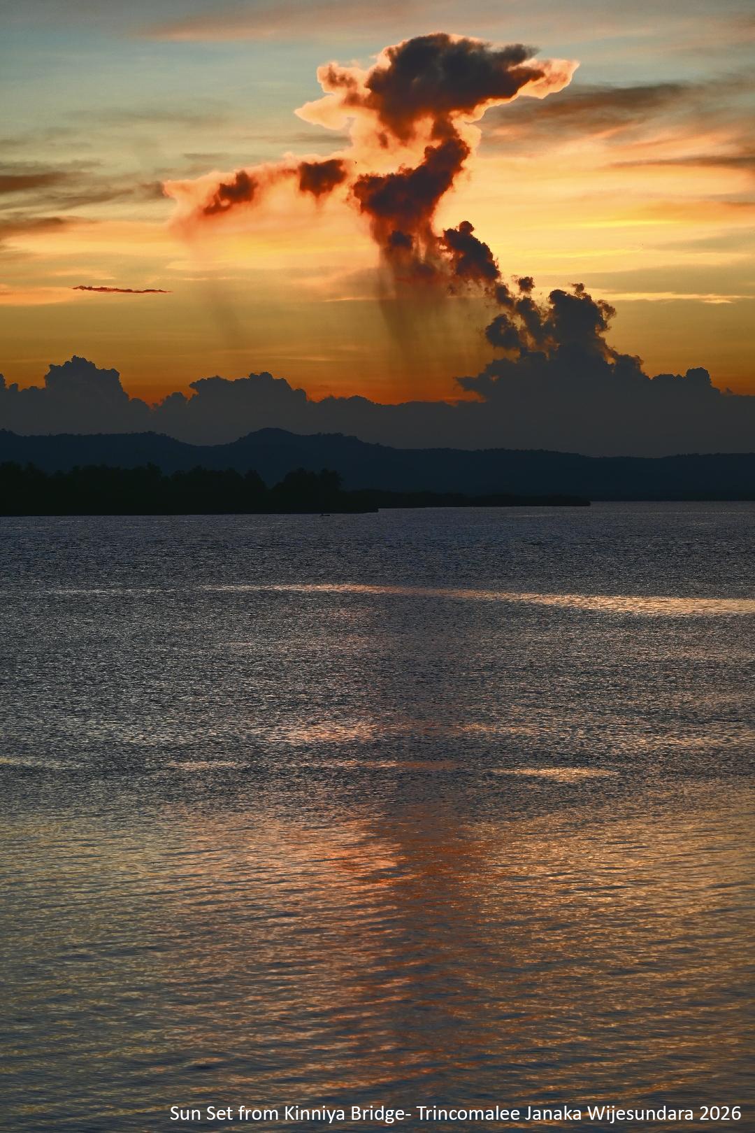 Sunset from Kinniya Bridge, Trincomalee, 2026