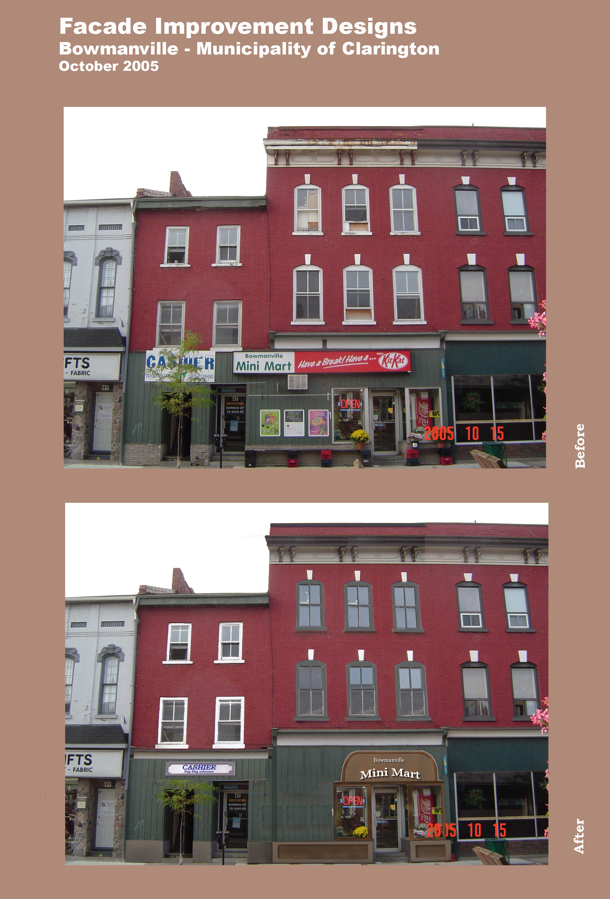 Façade Improvement before and after