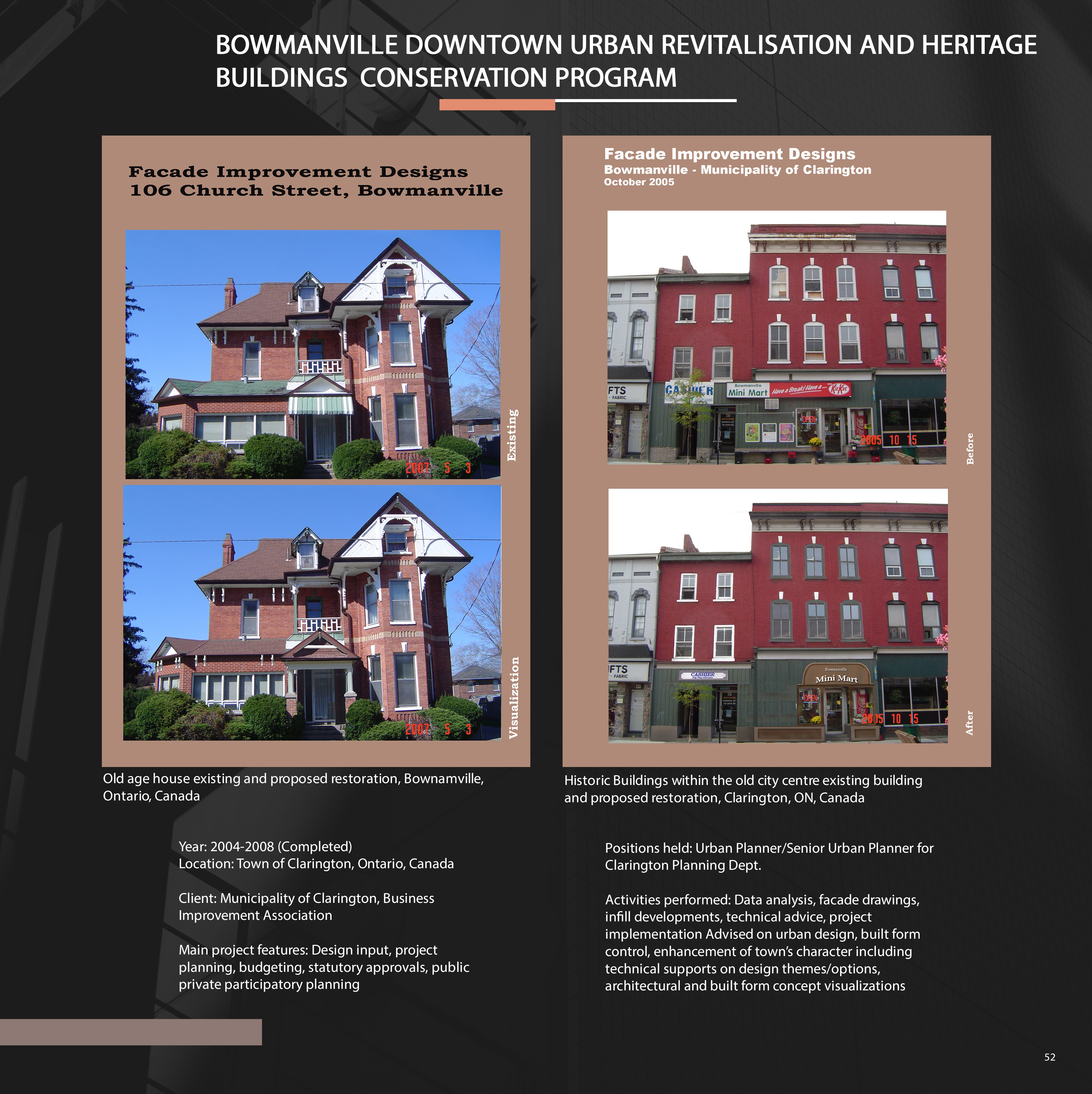 Clarington Façade Improvement Program board