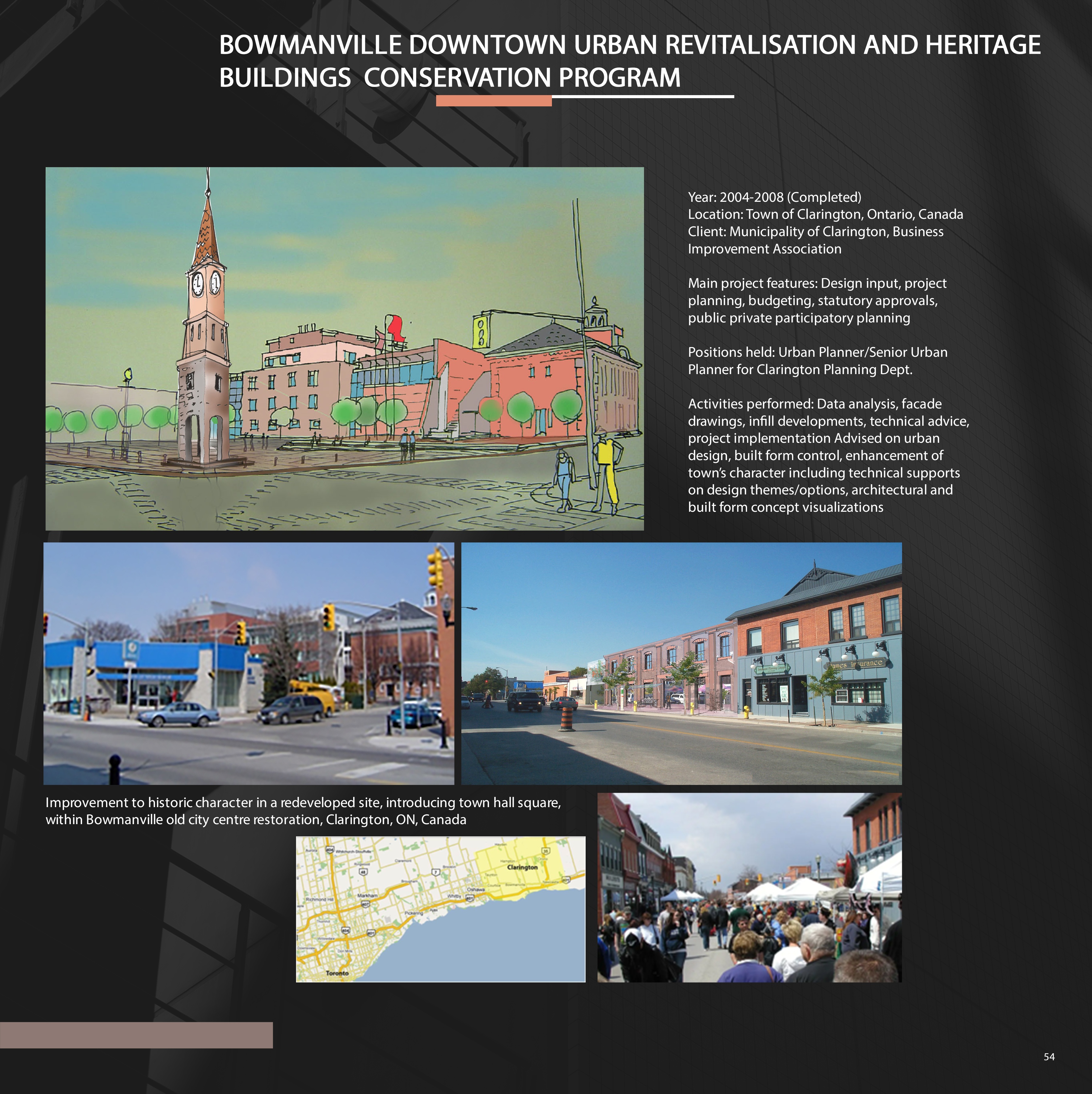 Clarington Façade Improvement Program board