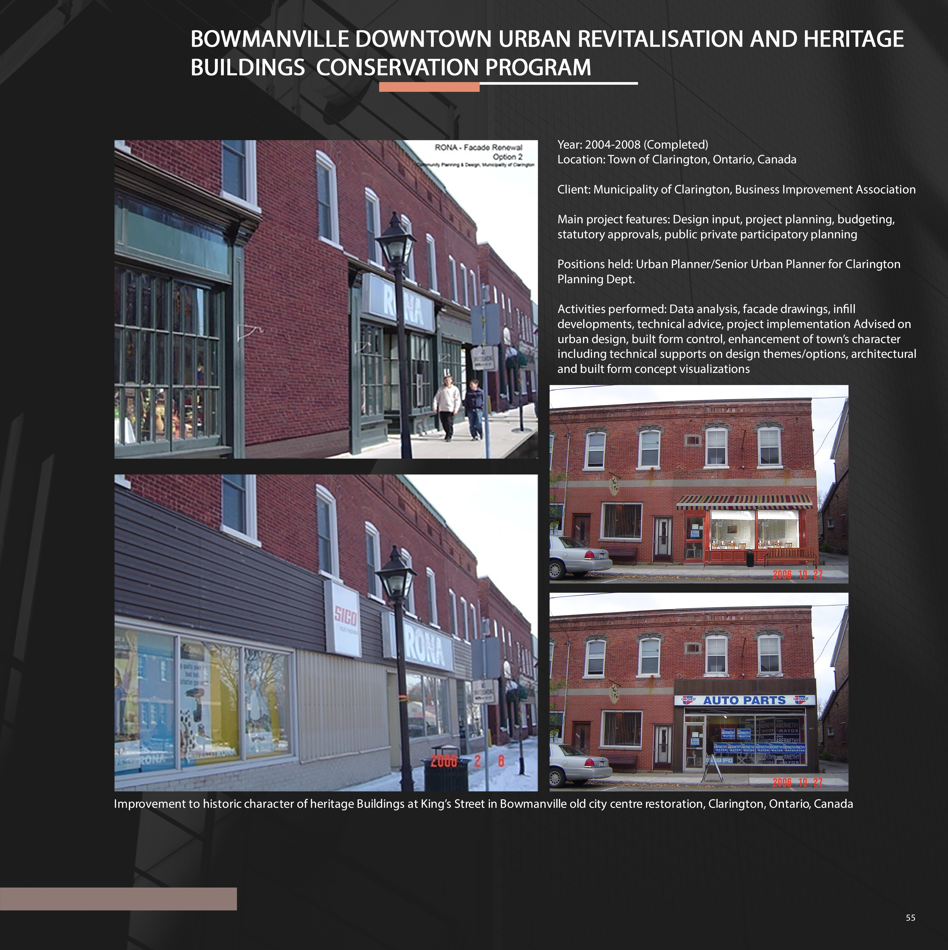 Clarington Façade Improvement Program board