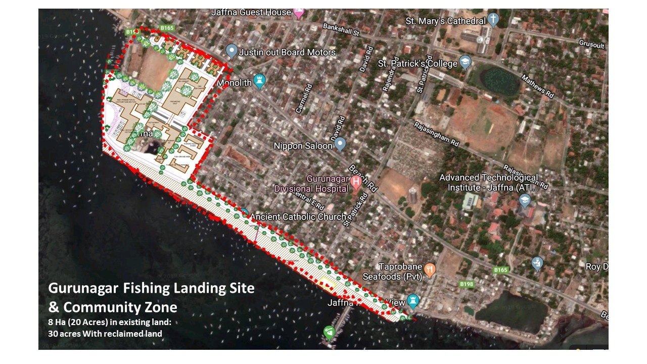 Gurunagar Fishing Landing Site site context plan, Jaffna