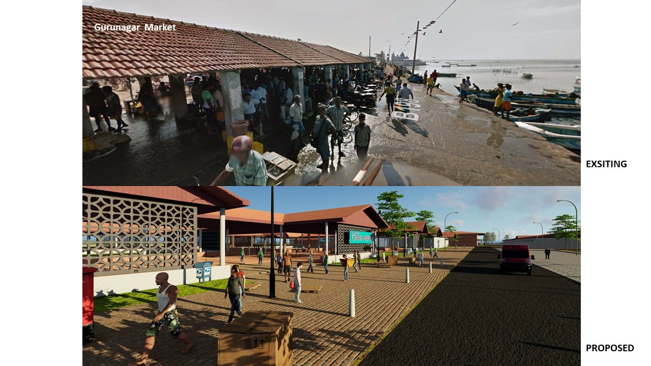 Gurunagar Market existing and proposed
